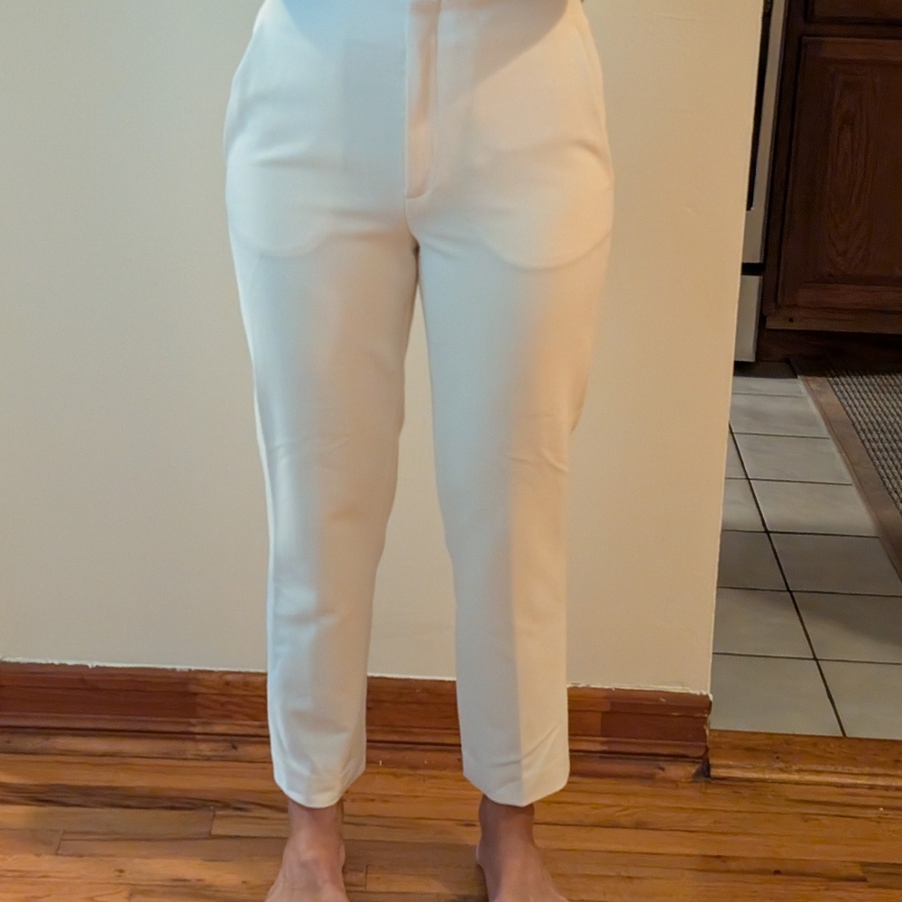 Club Monaco Cream Slim Leg Dress Pants - Picture 5 of 6